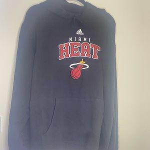 Large Adidas Miami Heat stitched hoodie